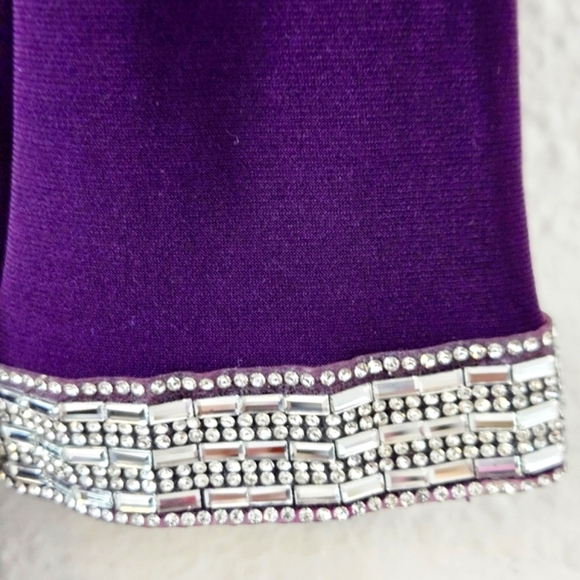 MSK Women's Purple Rhinestone Dress. Size S./M - Picture 9 of 12